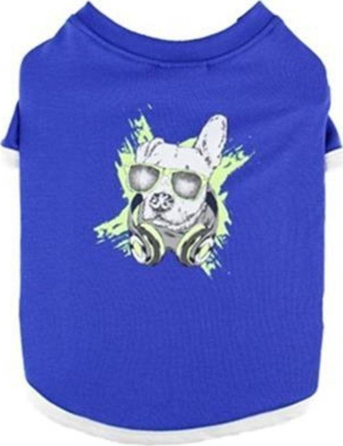 Cool Dog Neon Baskılı Mavi Kedi & Köpek T-Shirt L