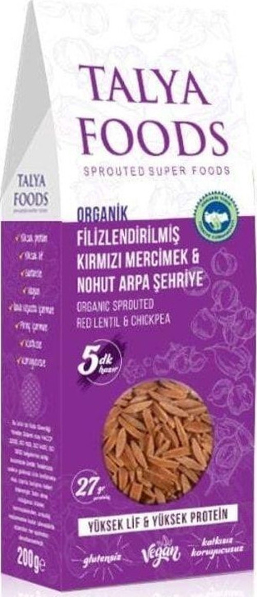 Glutensiz Organik Filizlendirilmiş Kırmızı Mercimek & Nohut Şehriye 200 G