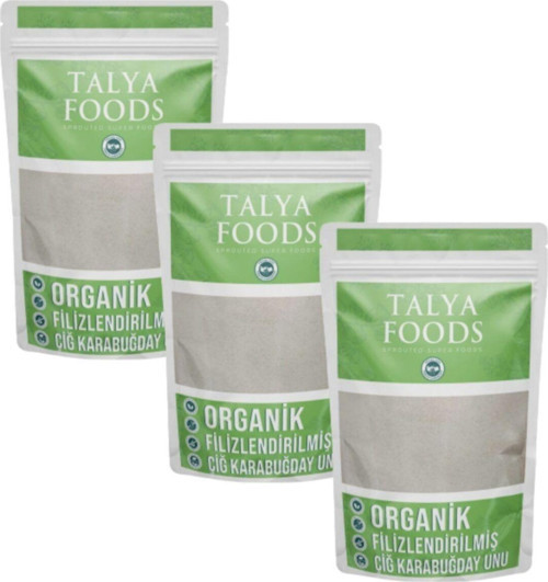 Organik Glutensiz Filizlenmiş Çiğ Karabuğday Unu 3 X500 G Avantaj Seti