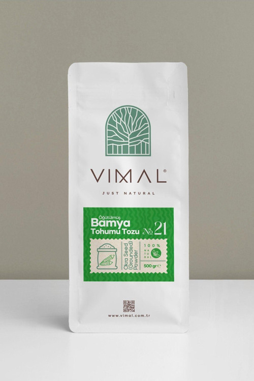 Bamya Tohumu (Öğütülmüş) Tozu Doğal,Katkısız 500 Gr Kilitli Ambalaj Okra Seed(Grounded) Powder