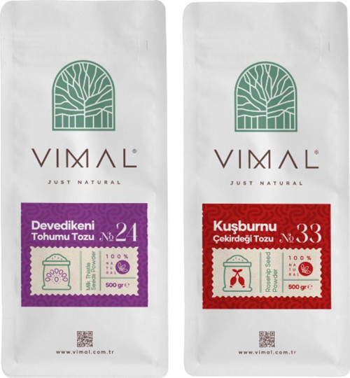 Devedikeni Tohumu Tozu 500 Gr Kuşburnu Çekirdeği Tozu 500 Gr Avantajlı 2'Li Set