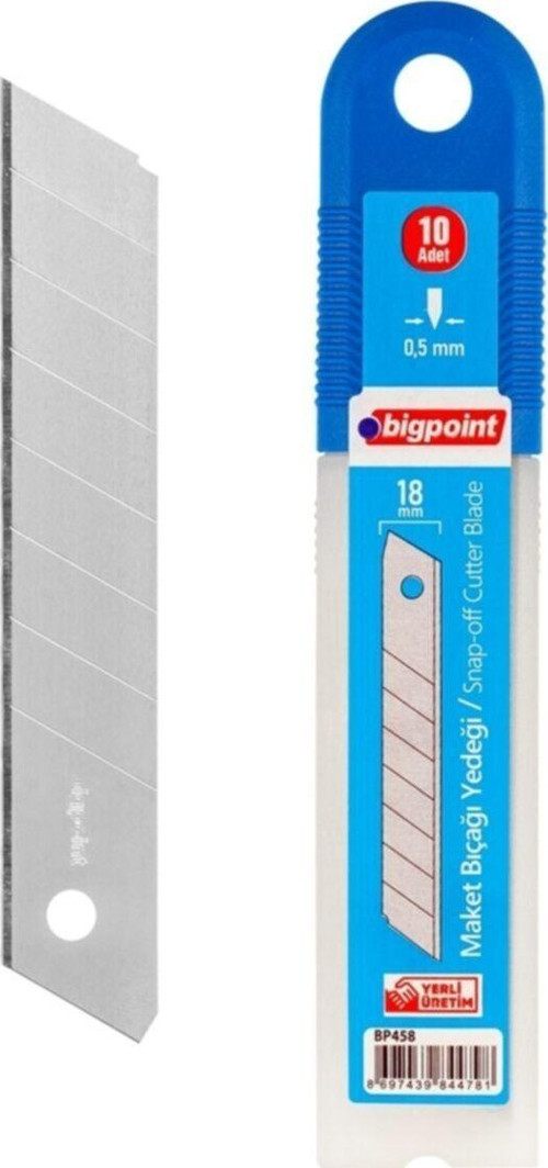 Maket Bıçağı Yedeği Geniş (18Mm) Büyük Boy 10'Lu Adet 10 Tüp