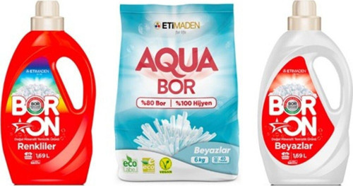 Aquabor Toz Çamaşır Deterjanı 6Kg Beyazlar + Sıvı Renkliler + Sıvı Beyazlar
