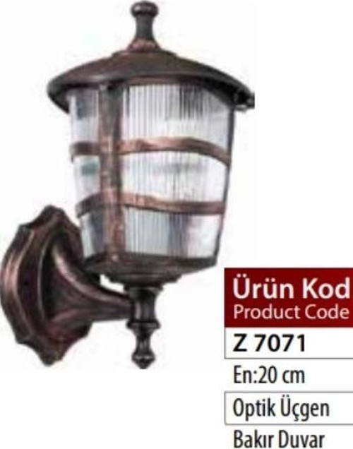 ÜÇGEN DUVAR APLİK BAKIR ESKİTME