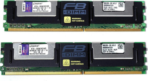 KINGSTON KVR667D2D4F5K2/4G 4GB Dual KIT FB, (2x2GB) ECC Fully Buffered, DDR2-667MHz, PC2 5300