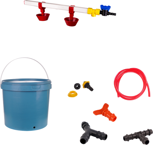 Nipel Tavuk Suluğu 20 Lt Depolu Yaylı Çanaklı (Set/3)