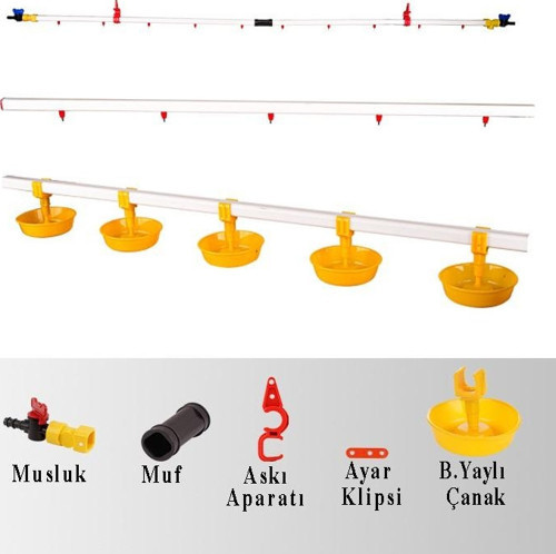 Nipel Suluk Sistemi 40 Metre Hat Büyük Yaylı Çanaklı