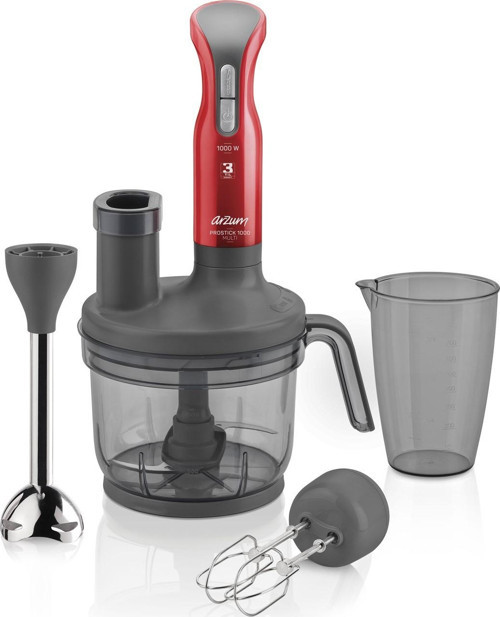 Ar1026 Prostick 1000 Watt Multi Blender Seti - Kırmızı