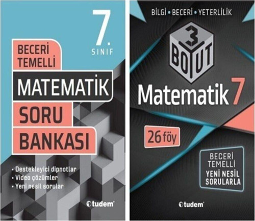 7. Sınıf Beceri Temelli Matematik Soru Bankası & 3 Boyut Matematik Föy Seti