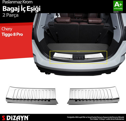 Chery Tiggo 8 Pro Krom Bagaj İç Eşiği 2022 Üzeri A+ Kalite