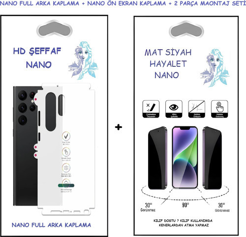 Samsung Galaxy A41 HAYALET Nano Ekran Koruyucu + FULL Arka Kaplama Ultra İNCE Esnek Hd Şeffaf