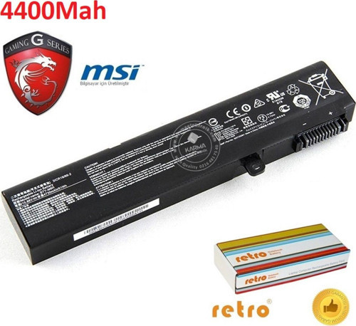 MSI GP62 7RD-622TR GP62 6QF-674TR msi Notebook Bataryası, Laptop Pili V1 (4400Mah)