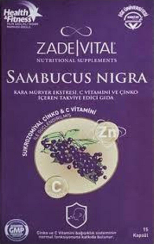 Sambucus Nigra Kara Mürver Ekstreli C Vitamini & Çinko Içeren Takviye Edici Gıda 15 Kapsül