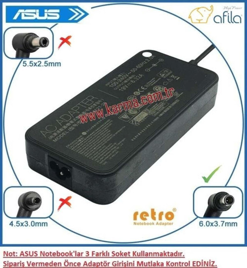 Asus ROG Strix G15 G513IC-HN037T Notebook Adaptörü, Şarj Aleti Cihazı 150W