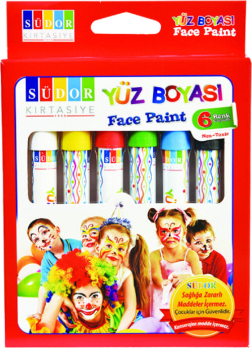 Yüz Boyama Kalemi 6 Renk