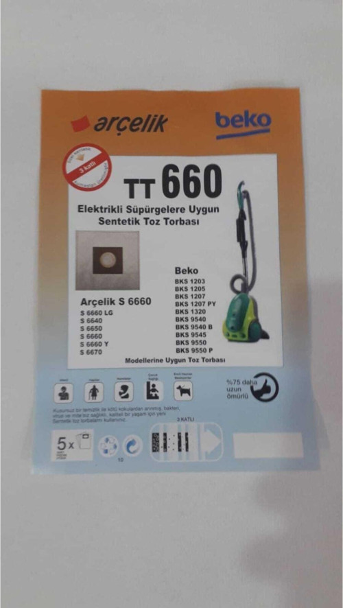 - Beko Tt660 Elektrikli Süpürge Torbası