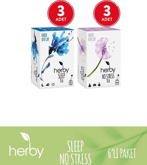 Bitki Çayı 6'lı Rahatlama Paketi (Sleep Tea, No Stress Tea)