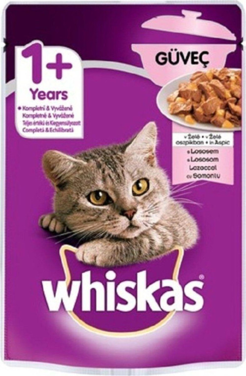 Whiskas Pouch Güveç Somonlu Konserve Kedi Mamasi 85 Gr