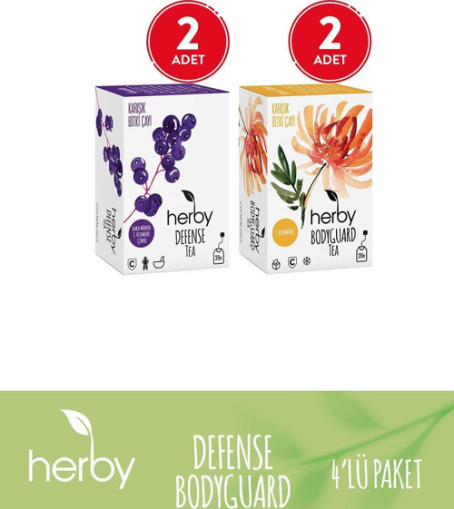 Bitki Çayı 4'lü Bağışıklık Destek Paketi (Defense Tea, Bodyguard Tea)