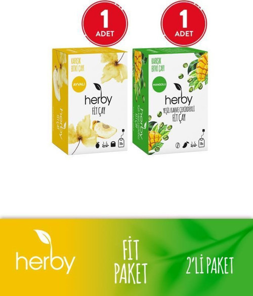 Fit Çay 2'li (Ayvalı Fit Çay, Yeşil Kahve Çekirdekli Fit Çay)