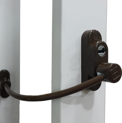 7 Adet Penkid Pvc Pencere Emniyet Çocuk Kilidi Koyu Kahverengi