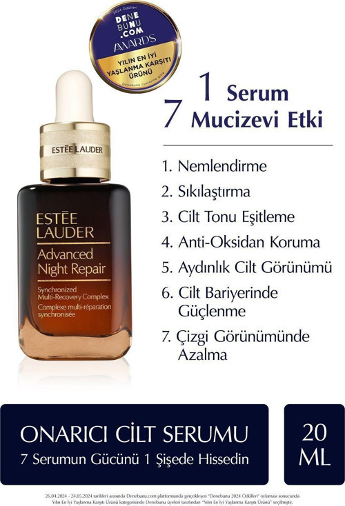Yaşlanma Karşıtı Cilt Serumu - Advanced Night Repair Onarıcı Gece Serumu 20 Ml