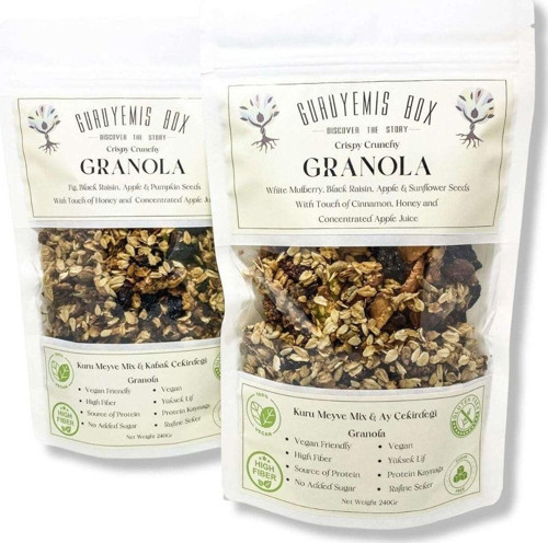 gr.anola 2Li Set - Bol Kuru Meyveli Ve Çekirdekli Vegan Şekersiz Protein Ve Lif Kaynağı 100 gr. 2 Adet