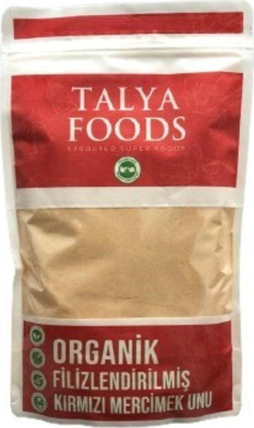 Glutensiz Vegan Talya Kırmızı Mercimek Unu Filizlenmiş 500 gr.