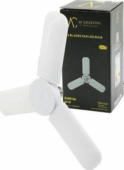 3 Kollu 30W=270W - E27 Beyaz Led Ampul 2400Lm - 6500K - 15Cmx 3 Kanat Sr-2430