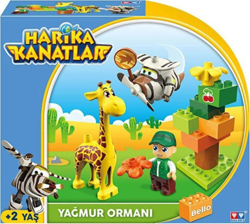 10932 Harika Kanatlar Bellonun Yağmur Ormanı 15 Parça Blok - Mega Oyuncak