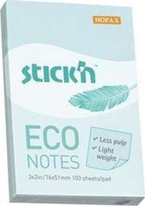 Not Kağıdı Stickn 76x51 Eco Notes Patel Mavi 100Yaprak