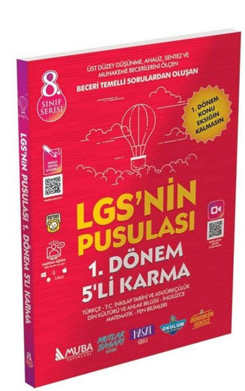 8.Sınıf LGS nin Pusulası 1. Dönem 5'li Karma Deneme