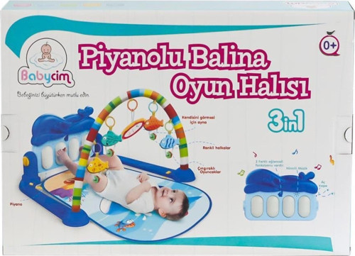 He0631 Babycim Pianolu Balina Oyun Halısı -Birliktoys