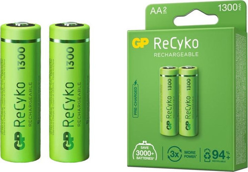 Recyko 1300 Mah R6 Aa Şarjlı 2Li Kalem Pil Gp130Aahce-2Eb2 (Gprhc132E000)