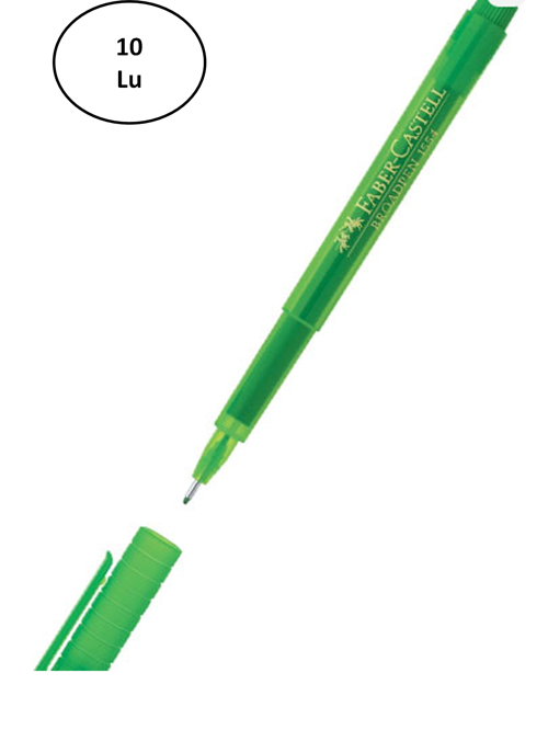 Broadpen 1554 Açık Yeşil 5020155466 Faber Castell 10'Lu
