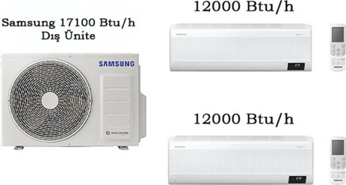 Multi Klima Takımı 2 Iç Üniteli - 12000 Btu/H 12000 Btu/H Iç Üniteli 17100 Btu/H Dış Üniteli