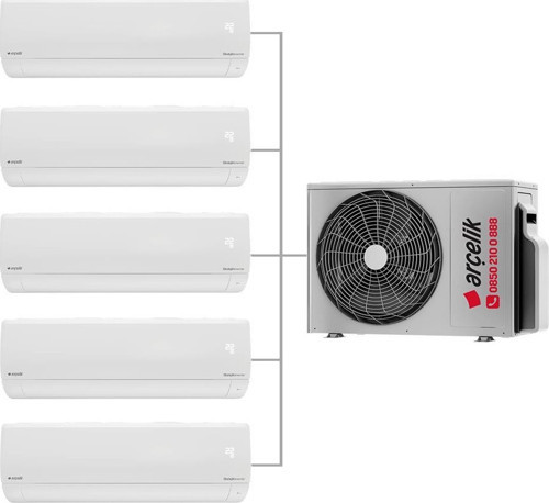 Multi Sistem Duvar Tipi 5+1 İnverter 9+9+9+9+12 30000Btu Klima ZM30105-999912