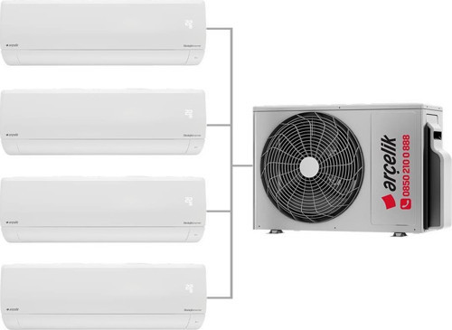 Multi Sistem Duvar Tipi 4+1 İnverter 9+9+12+12 30000Btu Klima Zm30105-991212