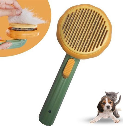 Plastik Yeşil Evcil Hayvan Bakım Pet Fırçası Çok Amaçlı Pet Fırçası Yeşil
