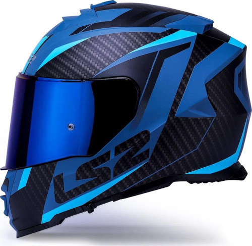 Storm 2 Racer Full Face Motosiklet Kaskı Şeffaf + Gökkuşağı Vizörlü