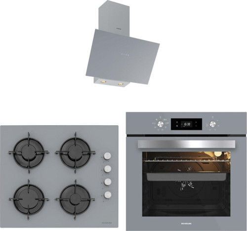 Gri Cam Ankastre Set (3481 Flam Davlumbaz - Cs5349S01 Ocak - Bo65E4S01 Fırın)