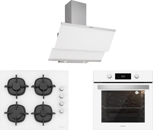 Beyaz Cam Ankastre Set (3420 Classy 60+Cs5343W01+Bo6504W01)