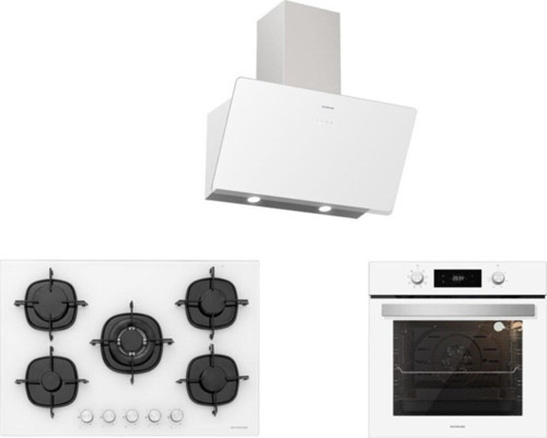 Beyaz Cam Ankastre Set (3457 Soho 60+Cs5365W01+Bo6504W01)