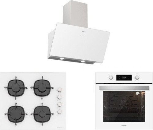 Beyaz Cam Ankastre Set (3457 Soho 60+Cs5335W01+Bo6504W01)