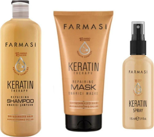 Keratin Therapy Onarıcı Şampuan 360Ml Keratin Therapy Maske Keratin Therapy Sprey
