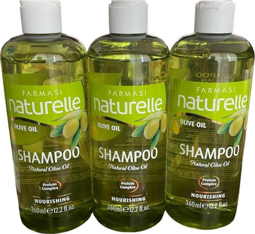 Naturel Doğal Zeytinyağlı Şampuan Olive Oil 360 Ml * 3 Adet