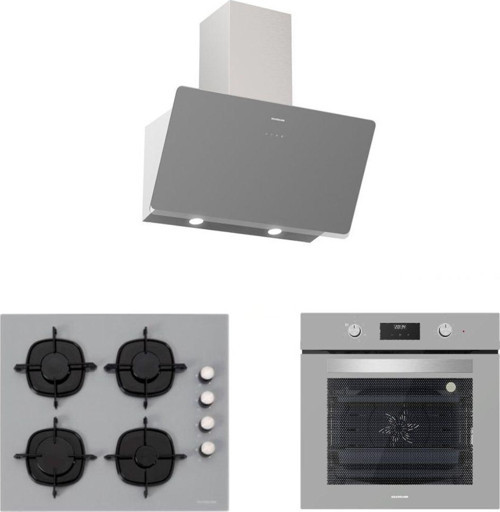 Gri Cam Ankastre Set (3457 Soho 60+Cs5335S01+Bo6502S02)