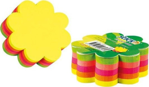 Not Kağıdı Stickn Neon 5 Renk Çiçek Kesik Küp 250 Yaprak