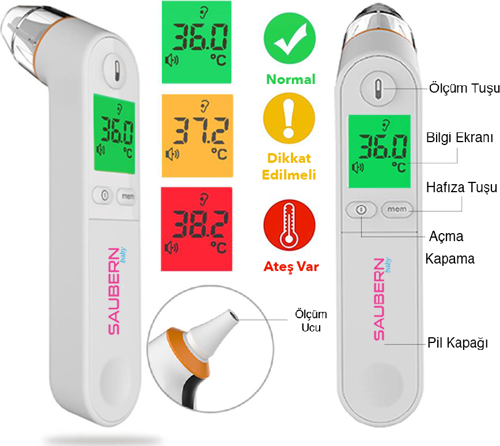 BNT9601 Kulaktan Ateş Ölçer - Dijital Termometre