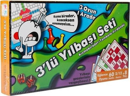 TOMBALA OYUNU FIRDÖNDÜ OYUNU KIZMA BİRADER OYUNU 3LÜ SET YILBAŞI KUTU OYUNLARI AKIL OYUNLARI
